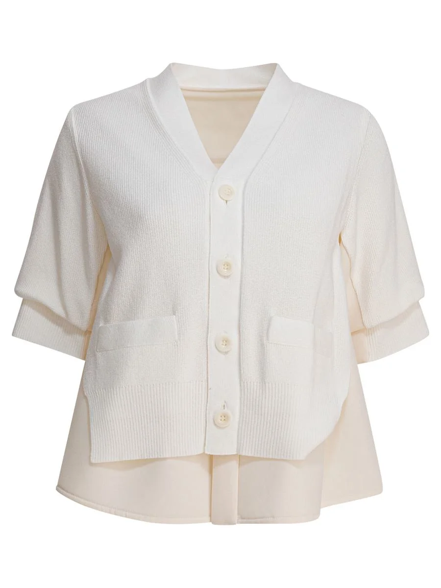 Sacai V-Neck Sweater - 1