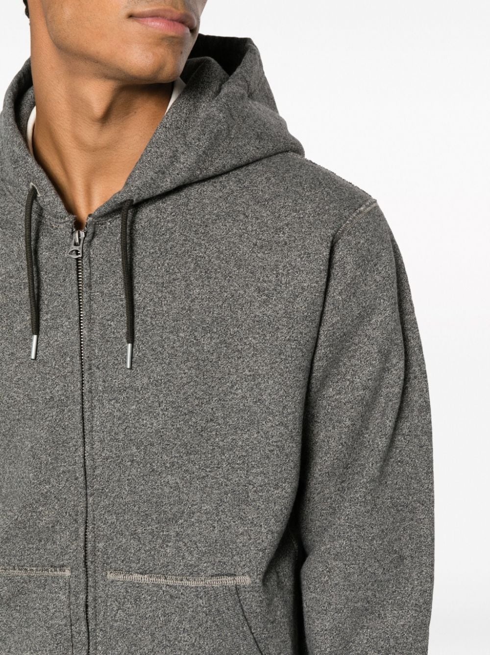 zip-up cotton hoodie - 5
