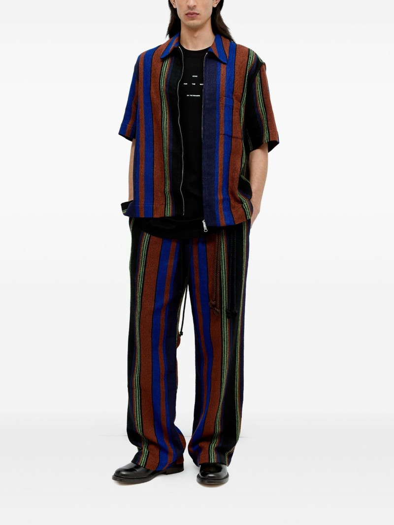 Song for the Mute striped rope-detail trousers outlook