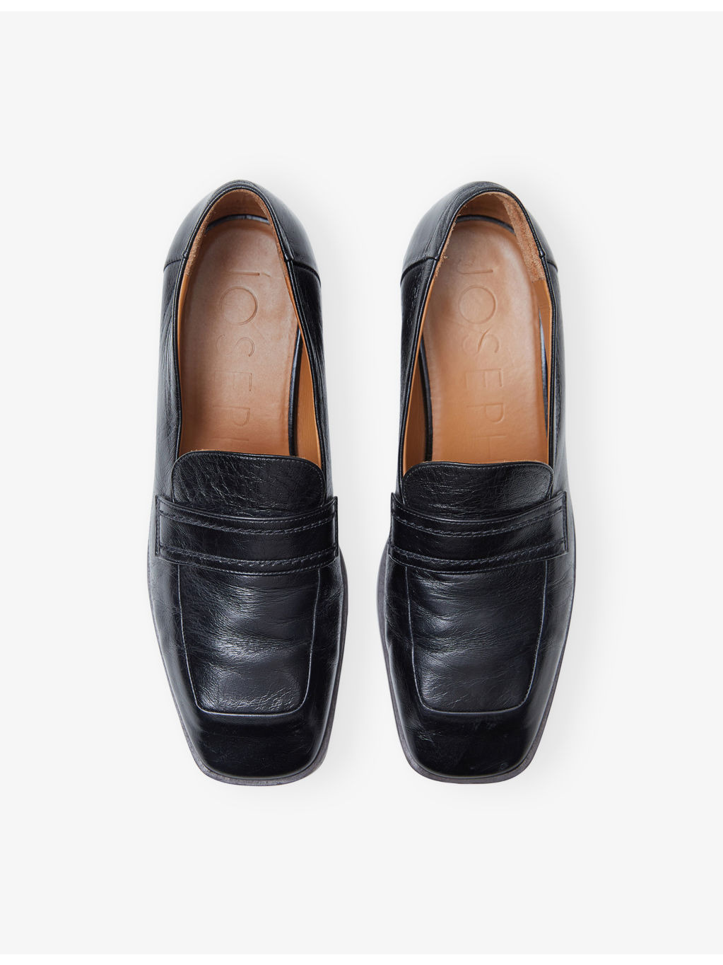 Square-Toe Leather Loafers - 2