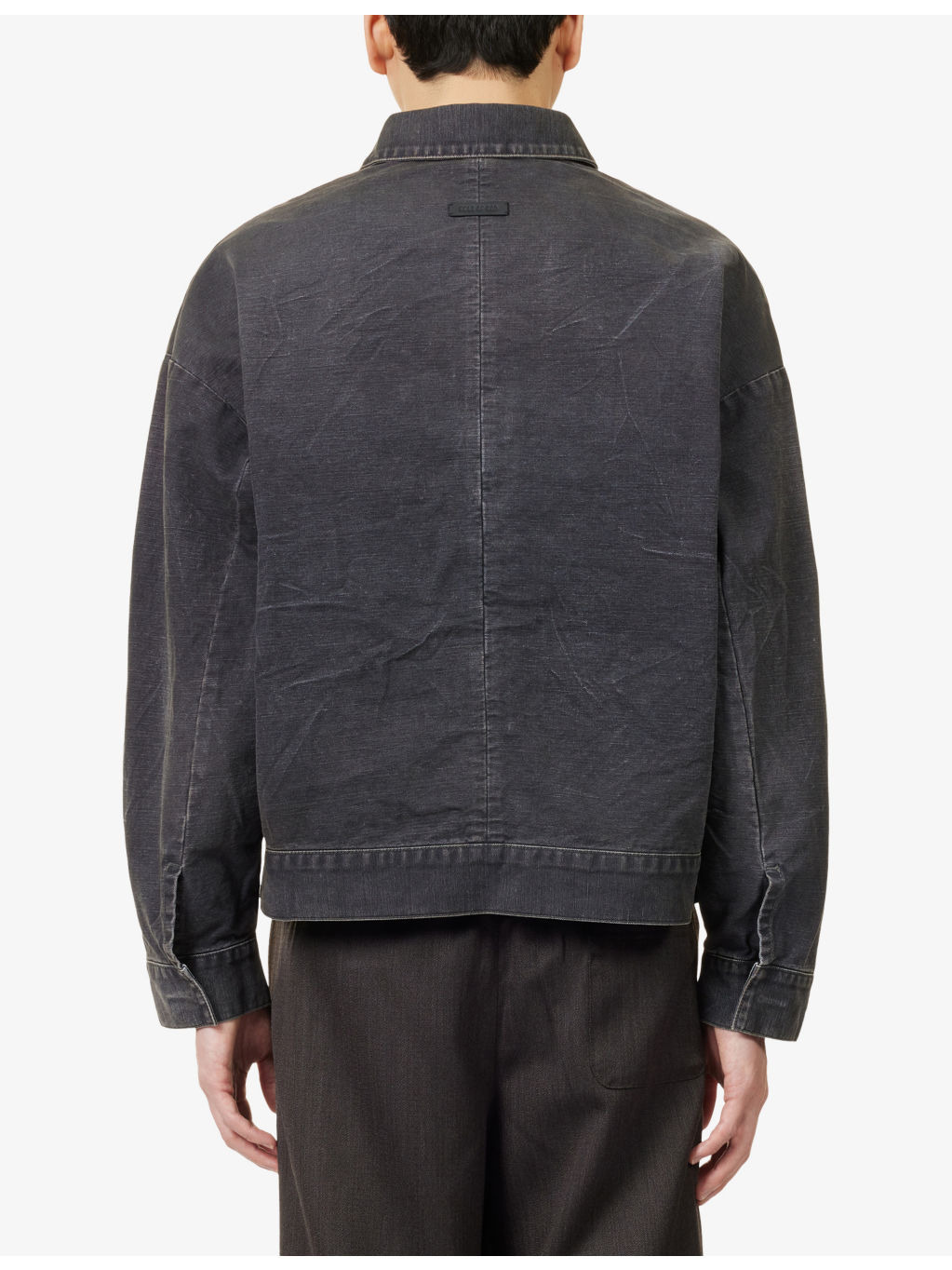 Utility Cropped Denim Jacket - 4