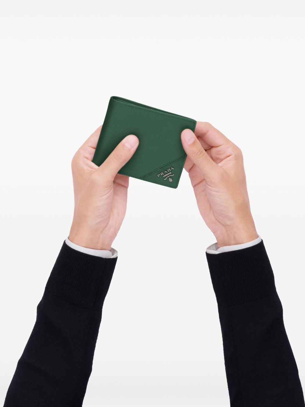 textured leather wallet - 6
