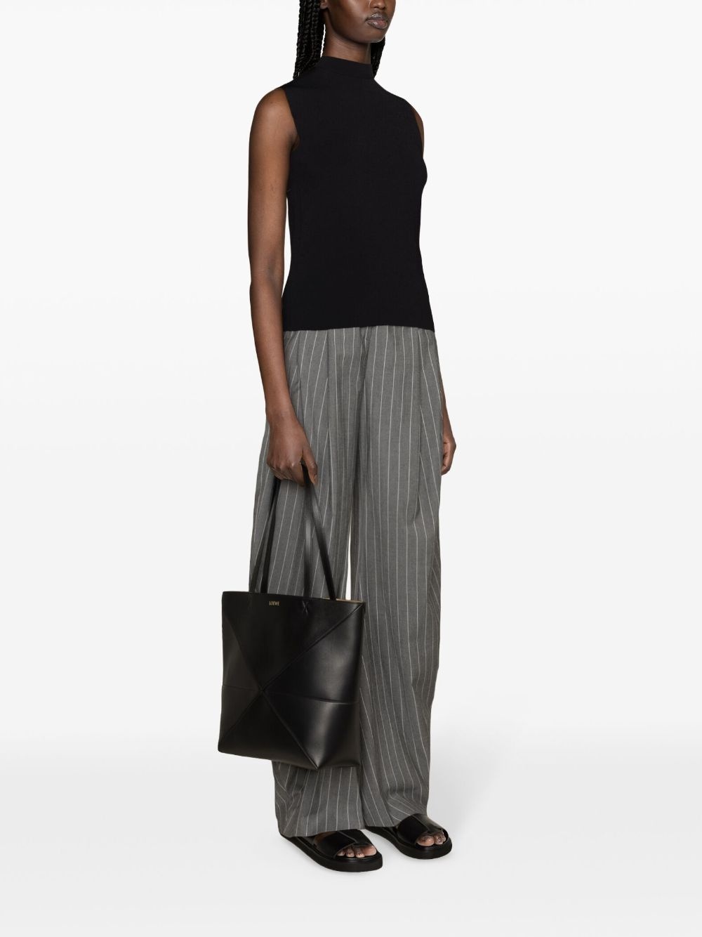 mock-neck jersey tank top - 3