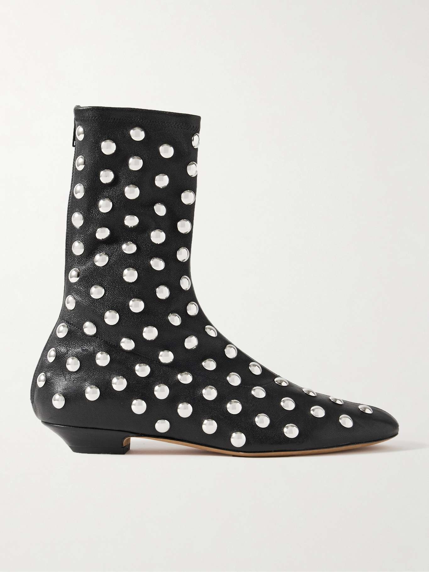 Studded leather ankle boots - 1