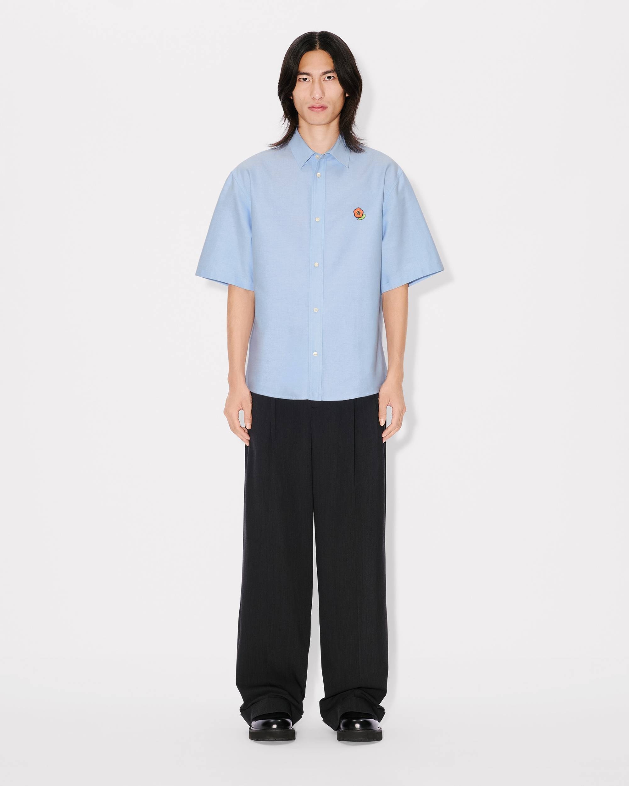 'KENZO Pop' embroidered short sleeve shirt in cotton - 5