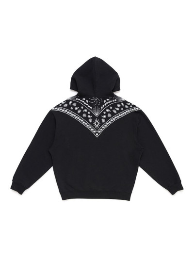 Marcelo Burlon County Of Milan Bandana-embroidered drawstring hoodie outlook