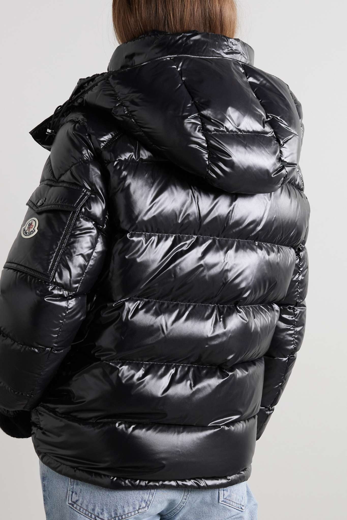 Maire hooded quilted glossed-shell down jacket - 4