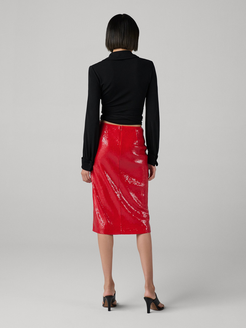 DIANE VON FURSTENBERG Bianca Sequin Skirt outlook