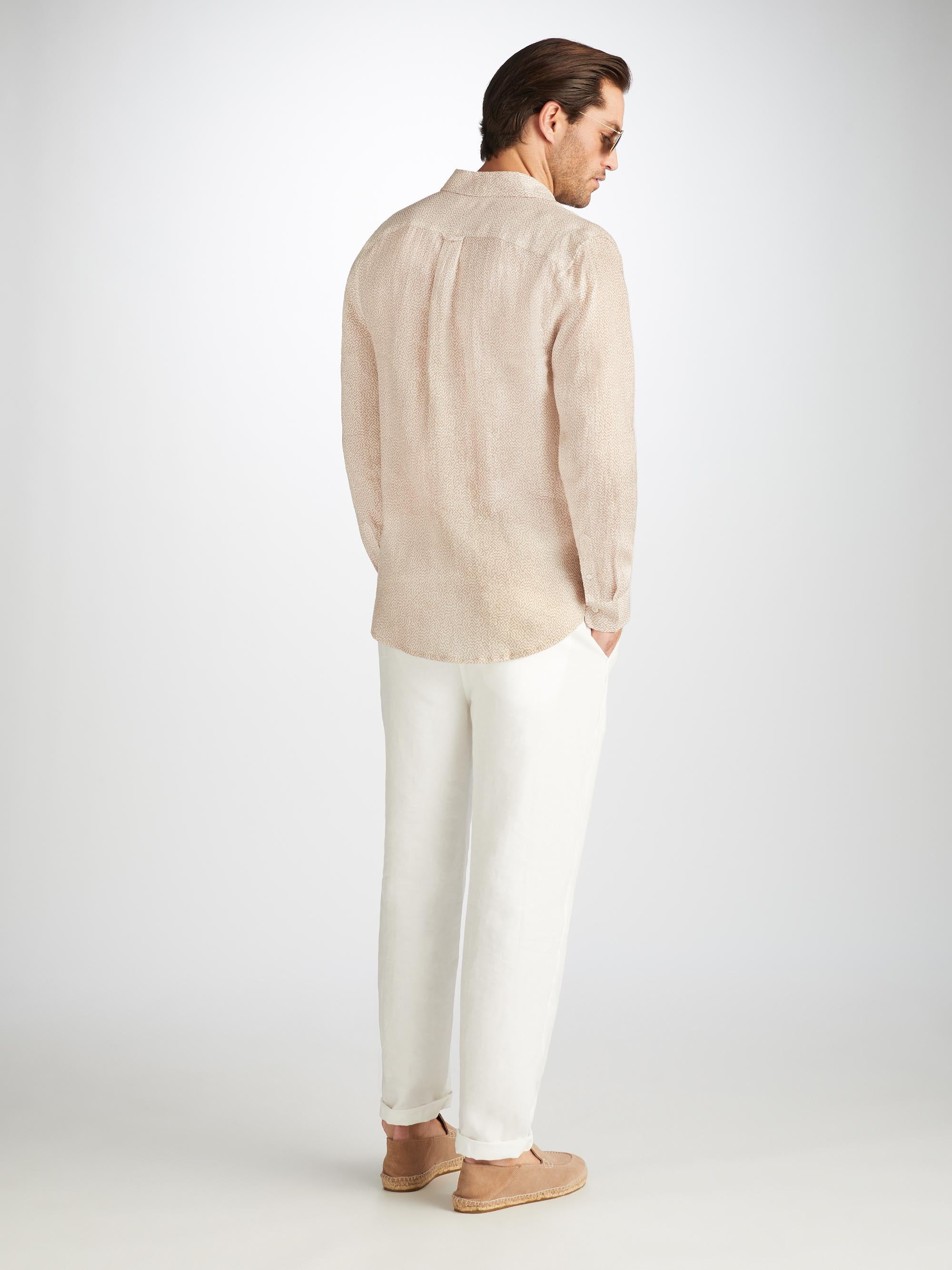 Men's Shirt Milan 24 Linen Sand - 4