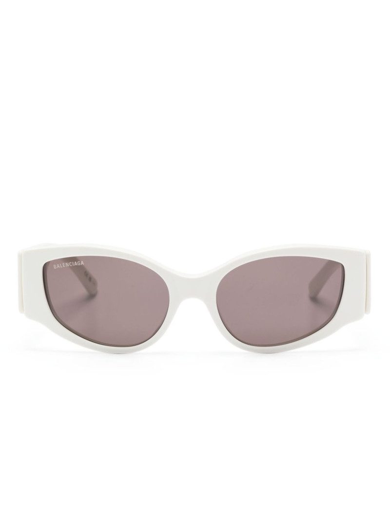 logo-print oval-frame sunglasses 1