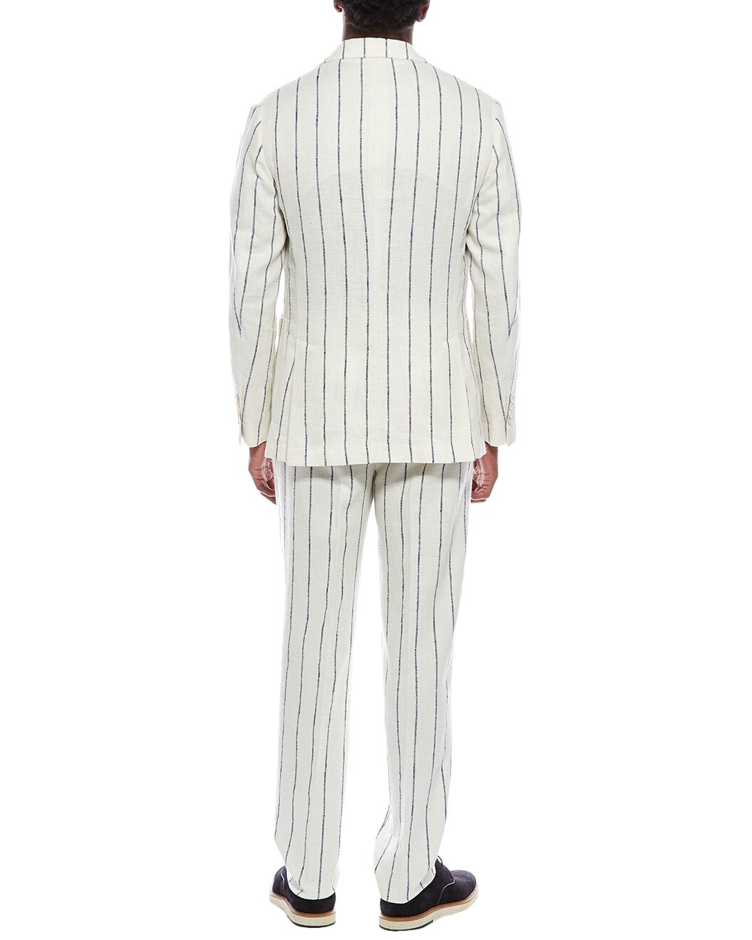 Brunello Cucinelli 2pc Wool, Linen, & Silk-Blend Suit with Pleated Pant - 2