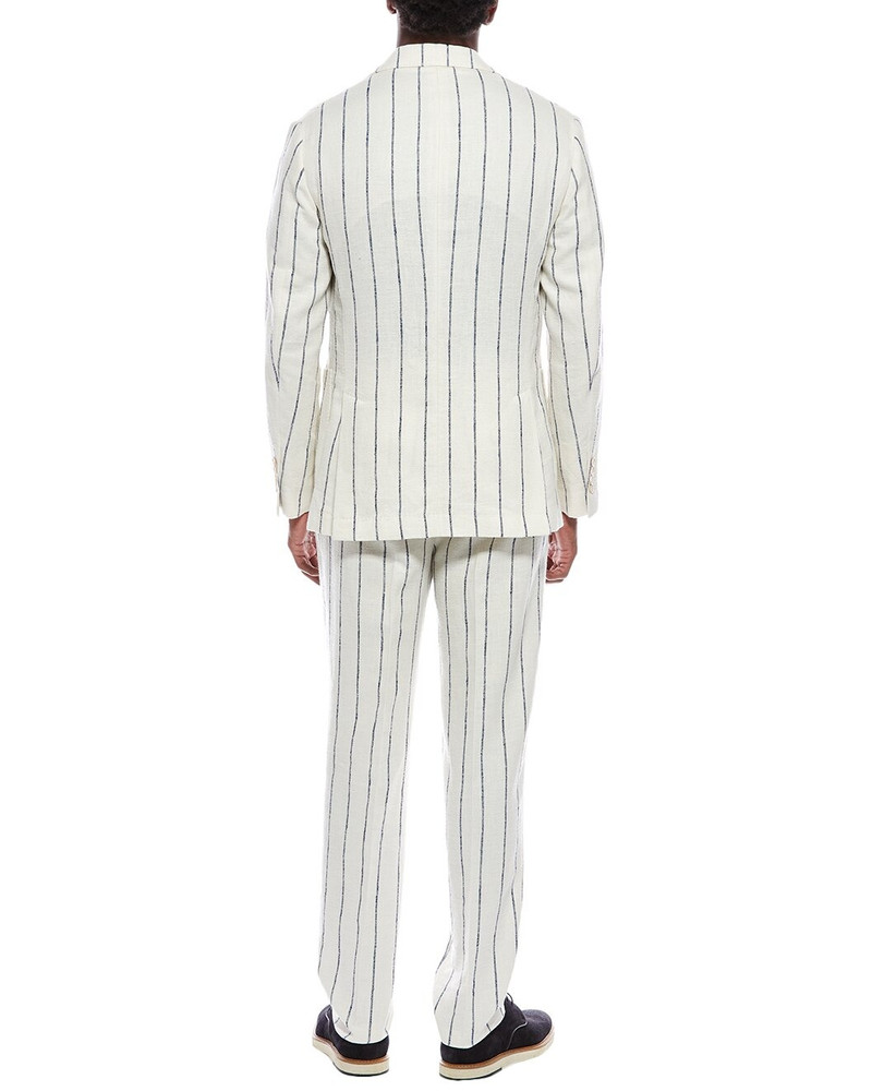 Brunello Cucinelli Brunello Cucinelli 2pc Wool, Linen, & Silk-Blend Suit with Pleated Pant outlook