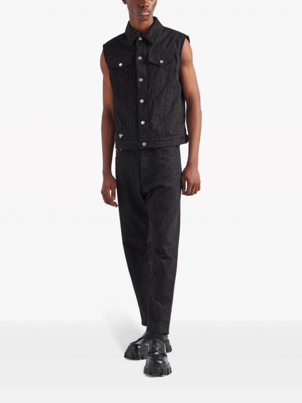 Bull button-up denim gilet - 2