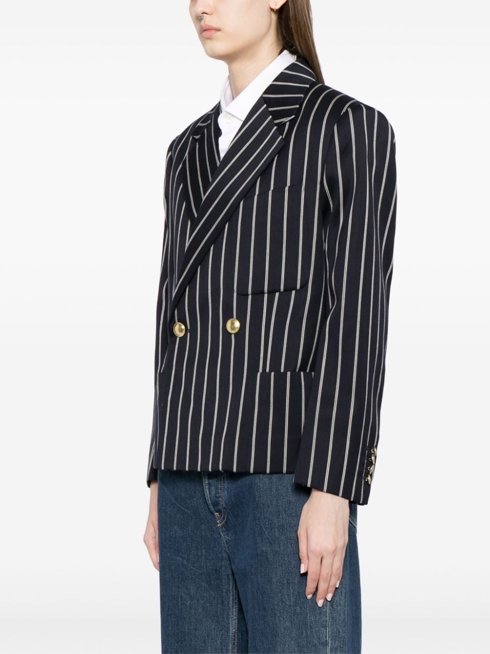 cropped double-breasted jacket - 3