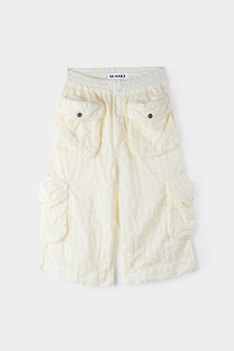 SUNNEI ALLOVER SHORT ELASTIC PANTS / cream outlook