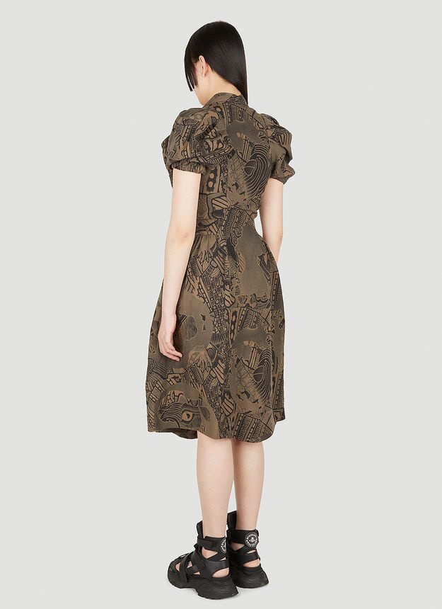 New Saturday Mid Length Dress in Brown - 4