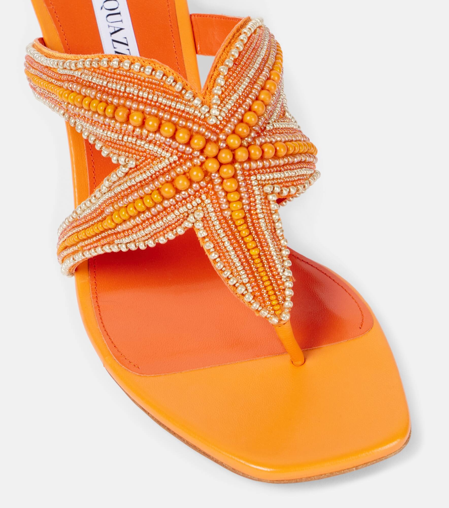 Reef Star beaded leather thong sandals - 5