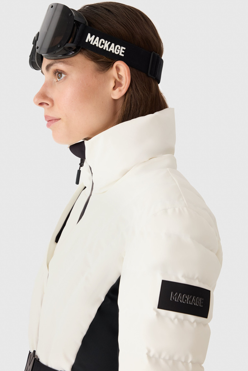 ELITA-ZR Down ski jacket with removable blue fox fur trim 6