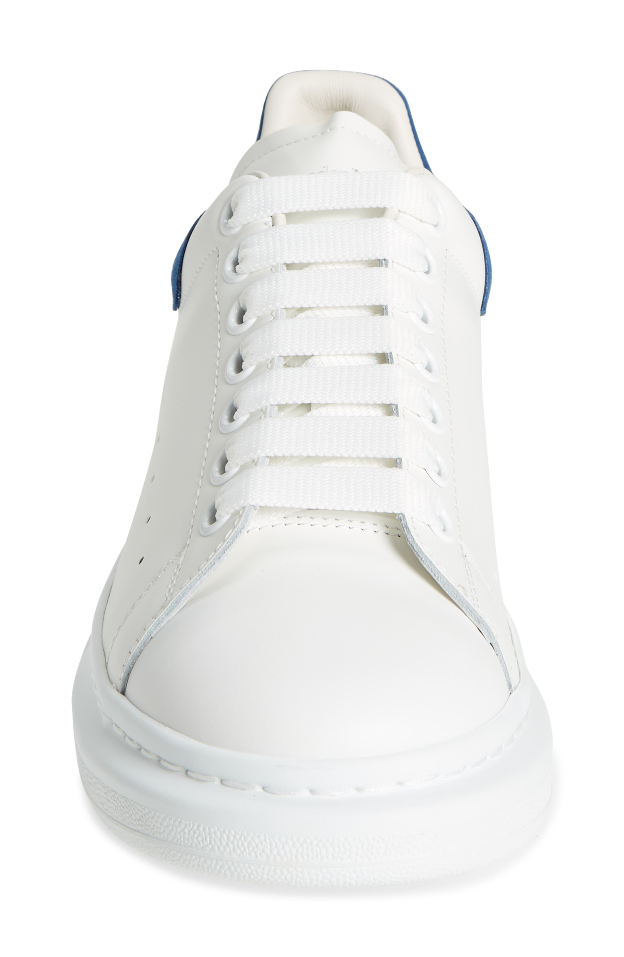 McQueen Oversize Sneaker in White/Paris Blue at Nordstrom - 4