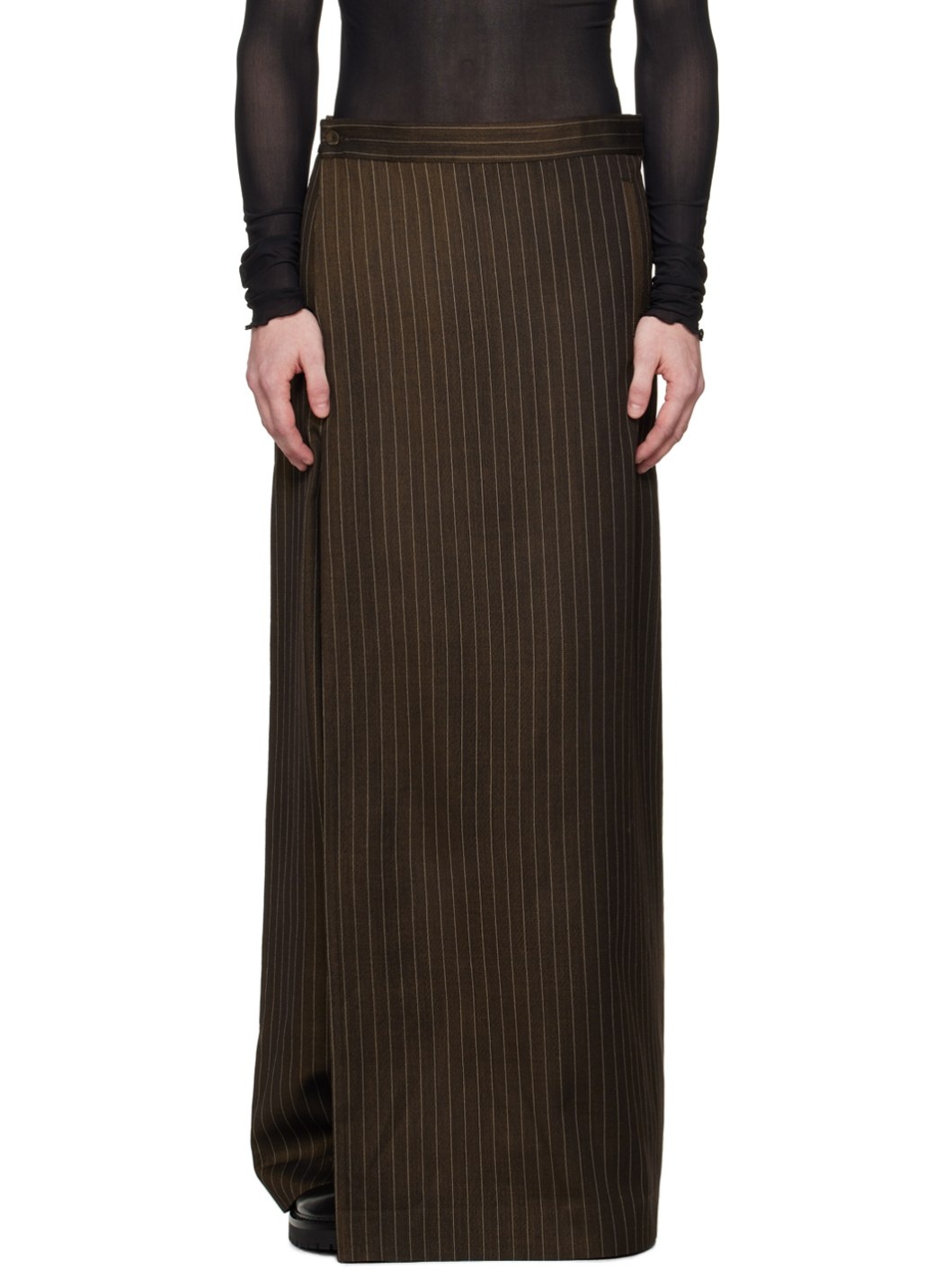 Brown 'The Suit Pant Skirt' Trousers - 1