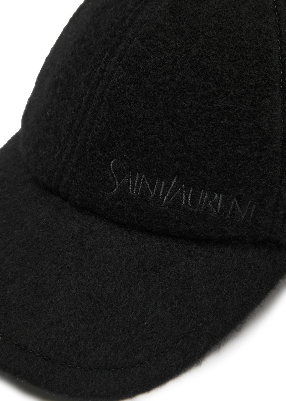 Saint Laurent Logo-embroidered Cashmere cap - 4