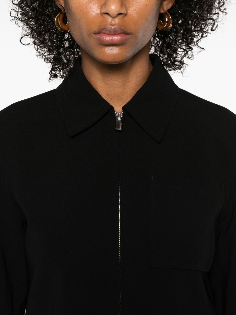 crepe-texture jacket - 5
