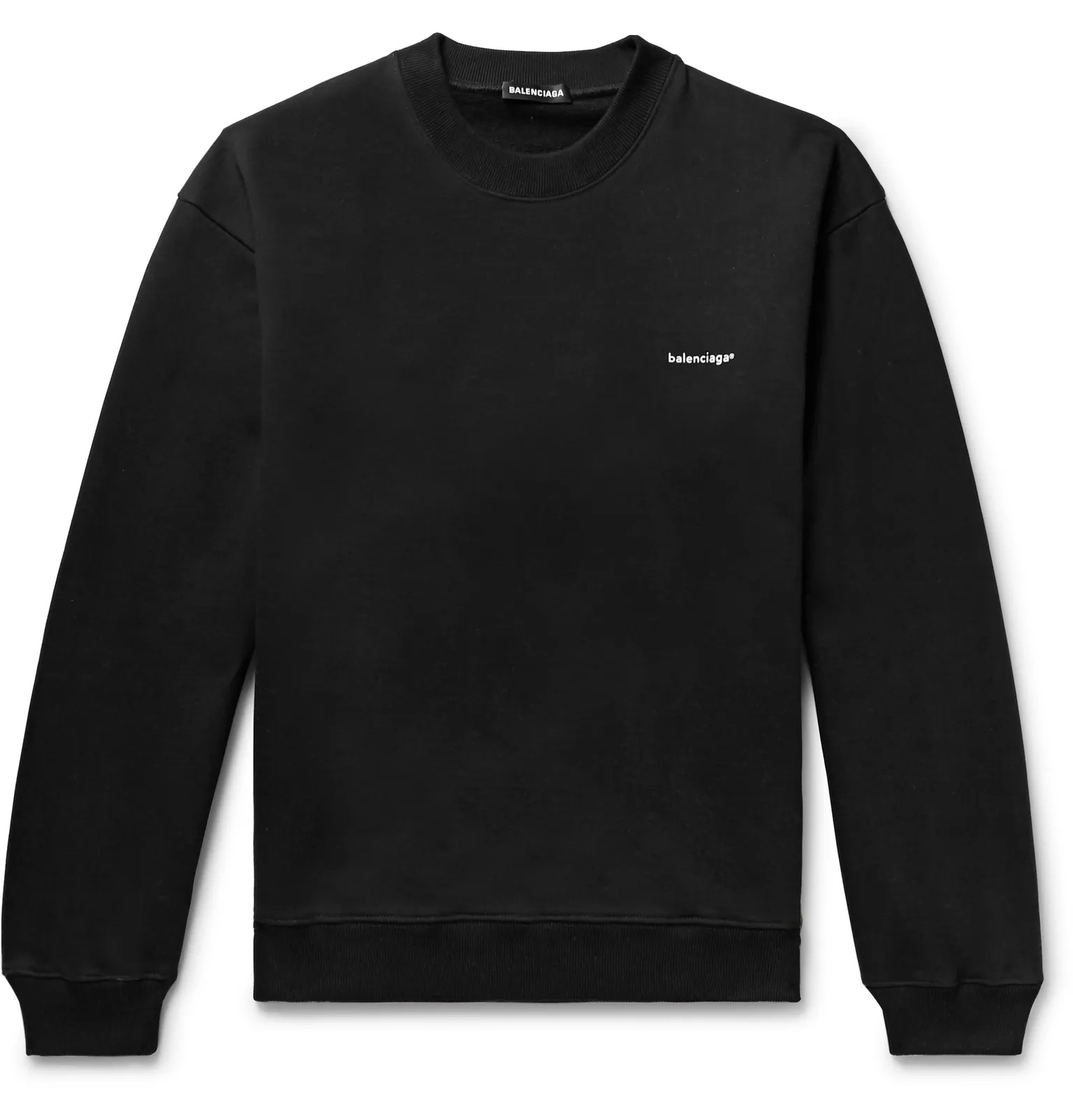 Logo-Print Mélange Loopback Cotton-Jersey Sweatshirt - 1