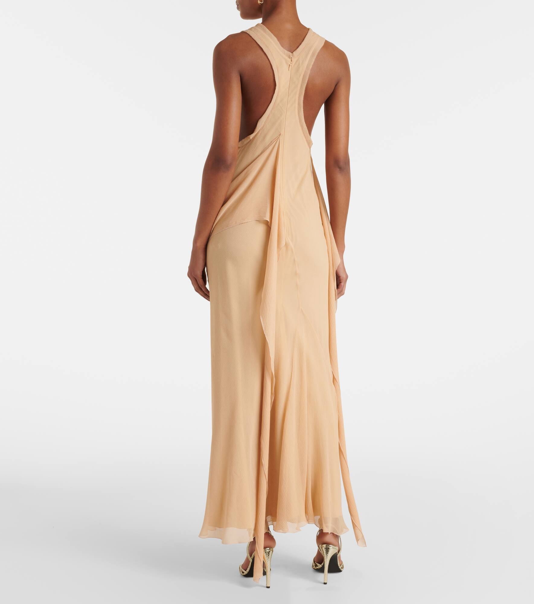 Draped silk gown - 3