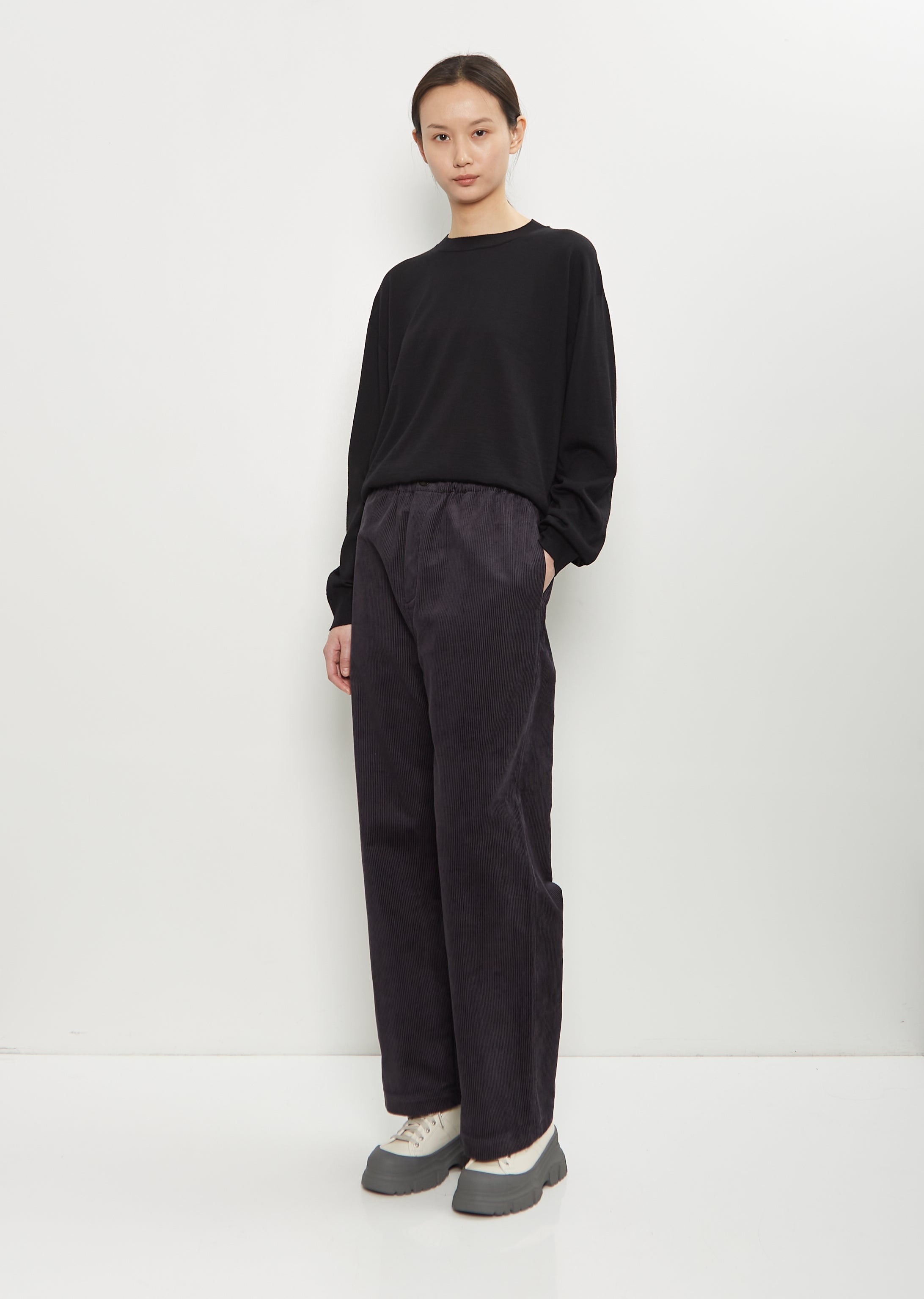 Pinot Cotton Relaxed Pants — Graphite - 4