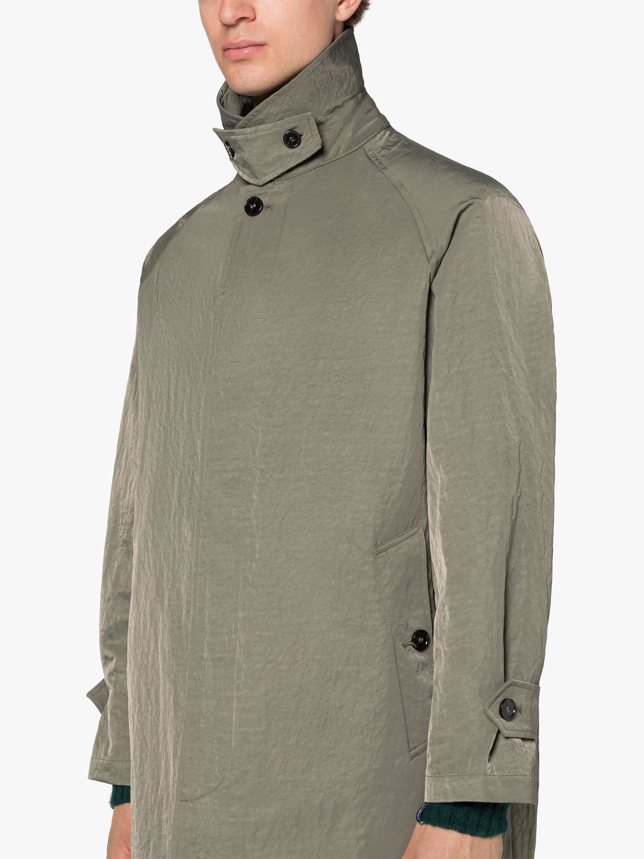 GONVILLE ARMY GREEN NYLON COAT - 5
