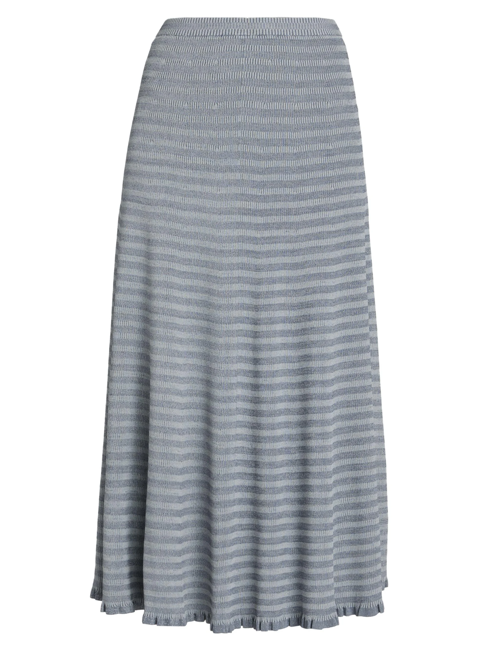 Women's Stina Geo Stripe Midi-Skirt - Slate - 1