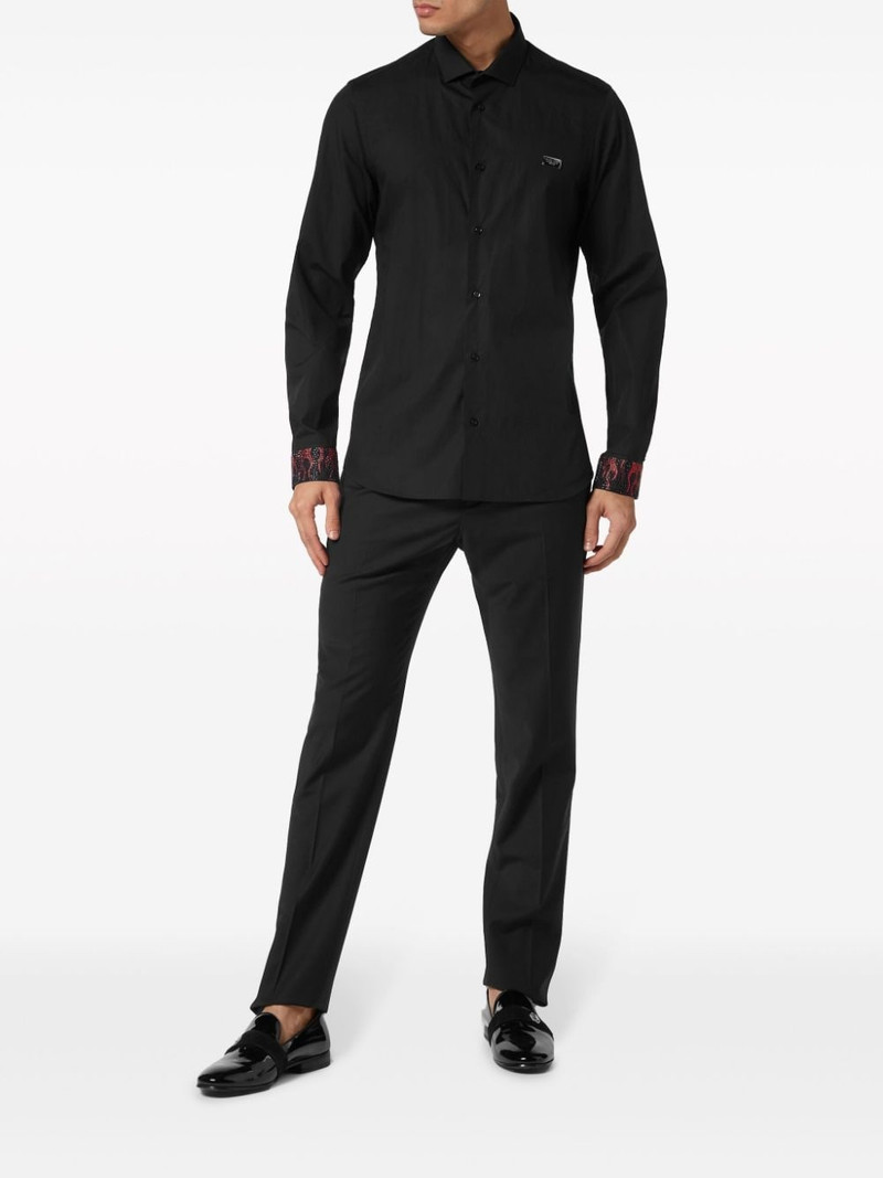 PHILIPP PLEIN Sugar Daddy flame-trim shirt outlook