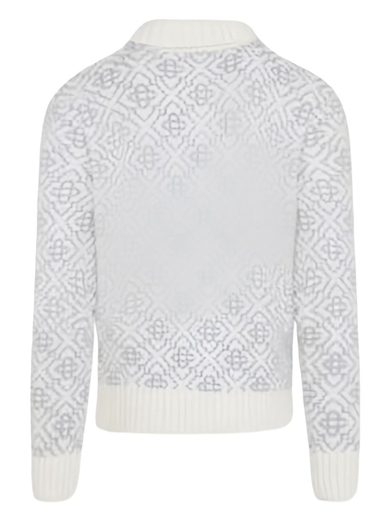 CASABLANCA patterned zip knitwear outlook