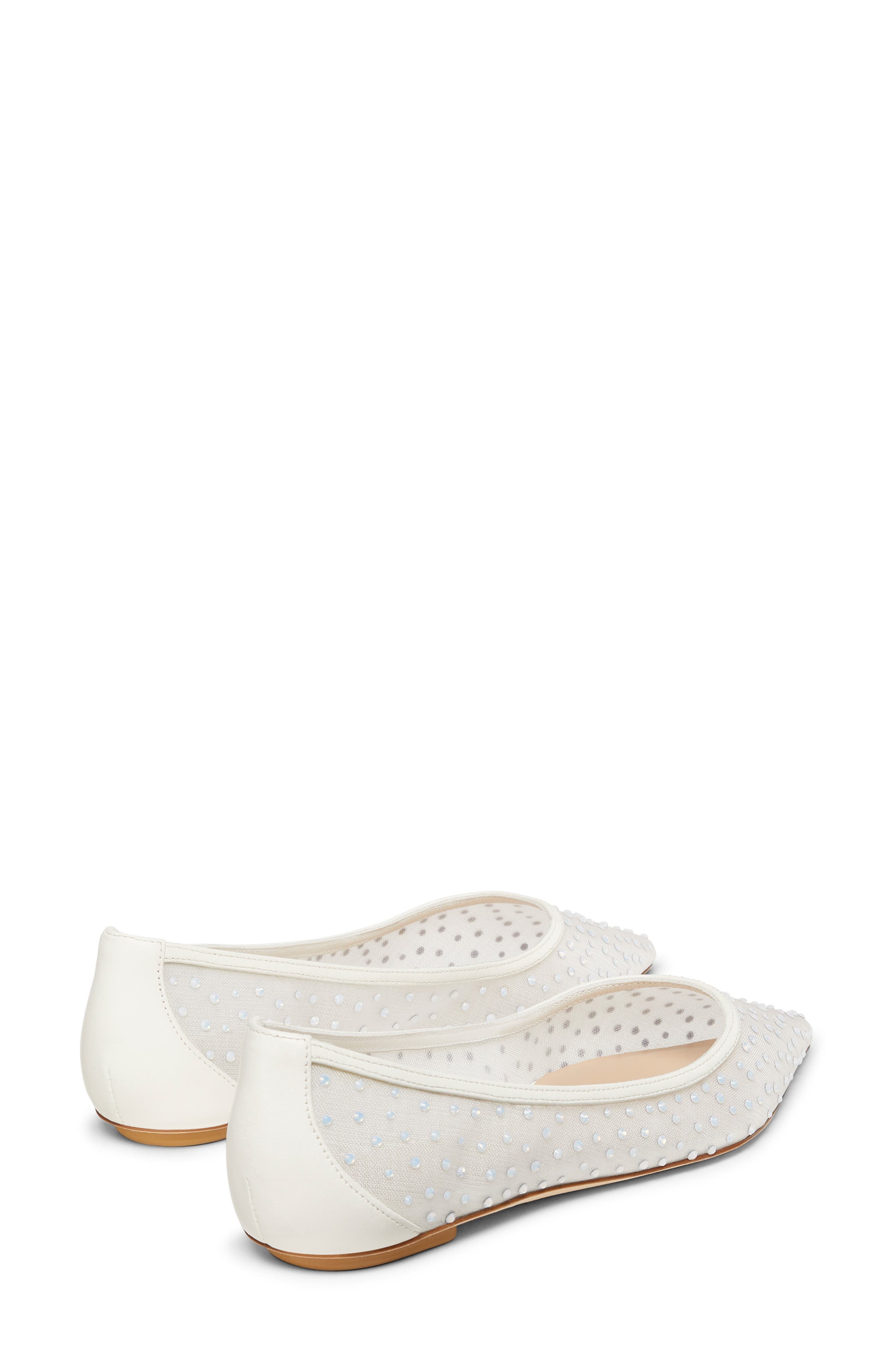 Stuart Weitzman Emilia Mesh Flat in White/Frosted White/ at Nordstrom - 2