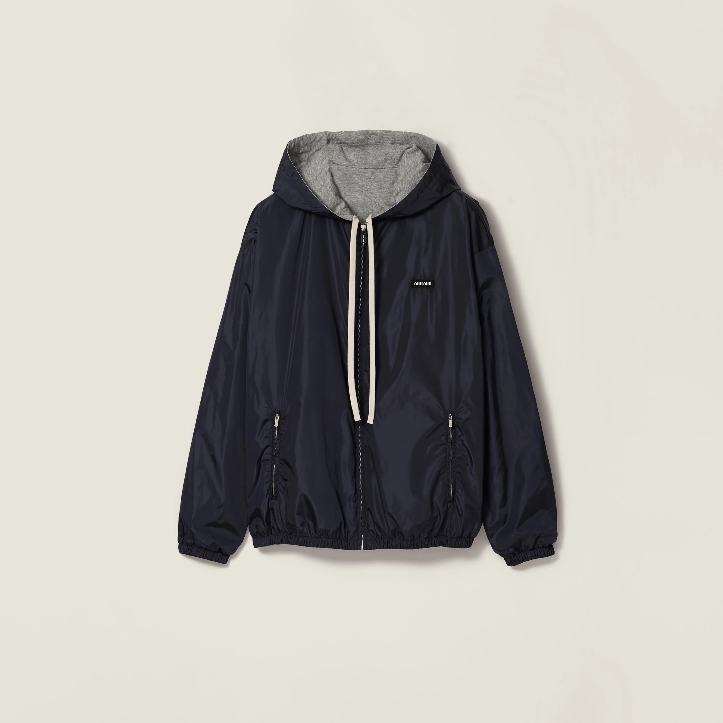 Reversible technical fabric and jersey blouson jacket - 1