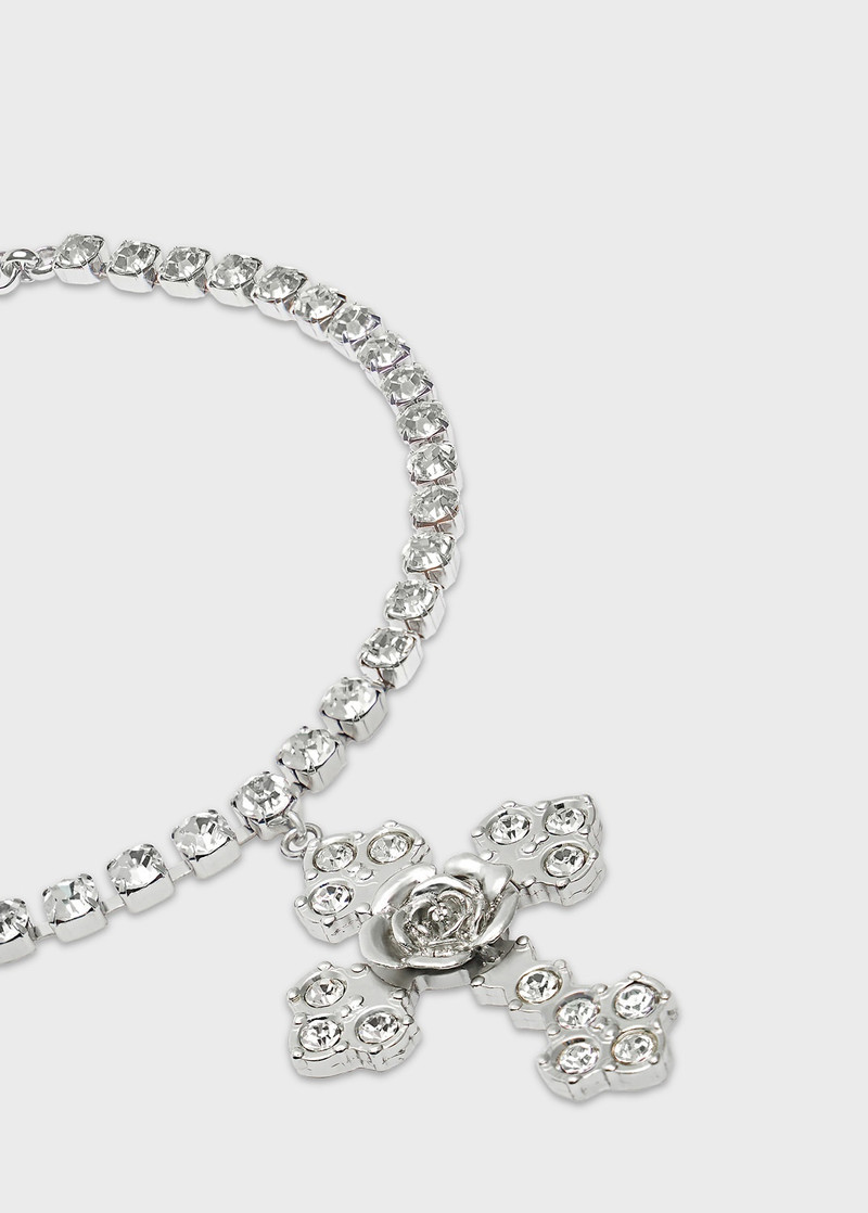 Blumarine CHOKER WITH PENDANT WITH BLUMARINE AND RHINESTONES outlook