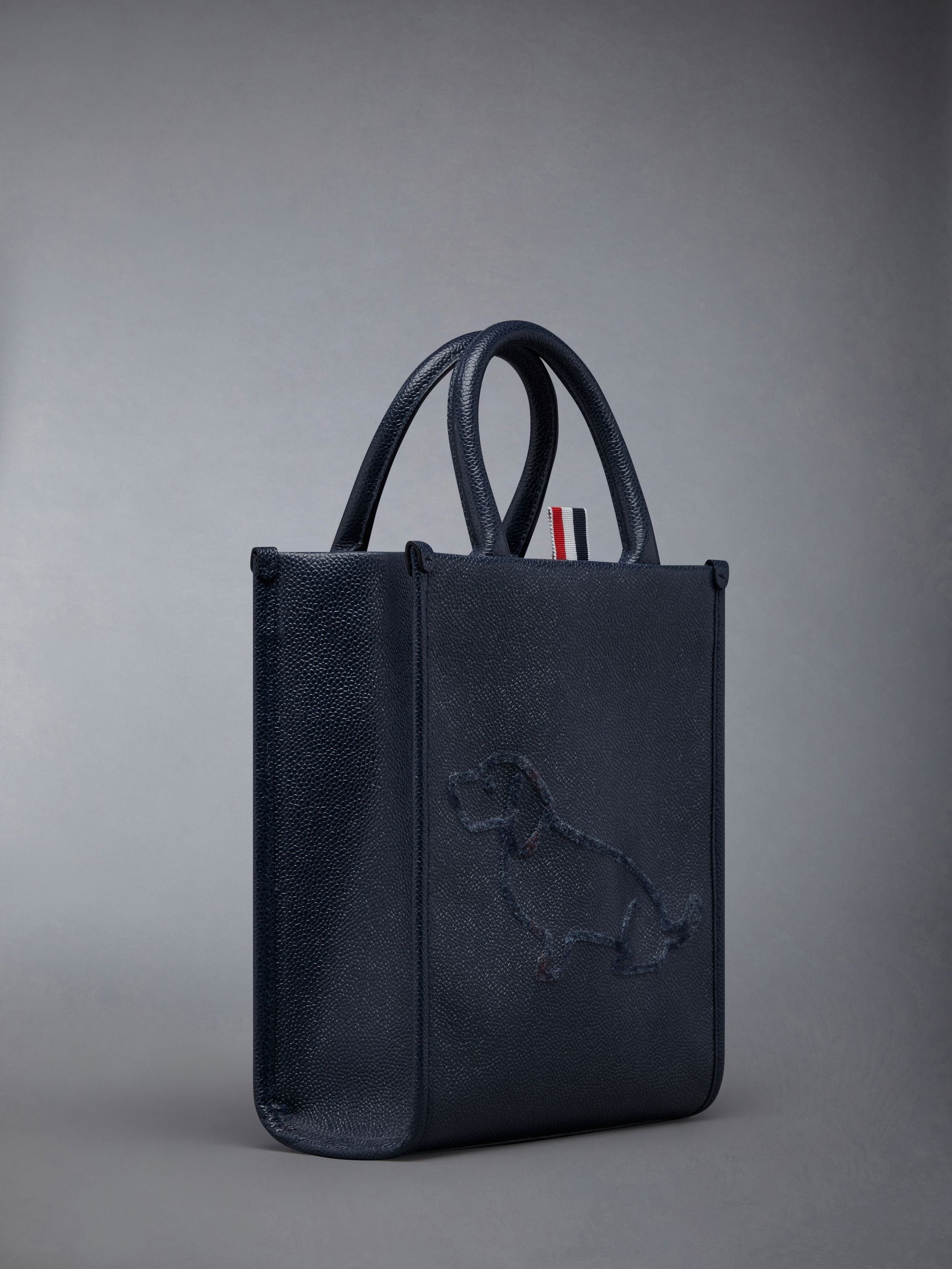 Pebble Grain Leather Hector Icon Small Squared Tote - 2