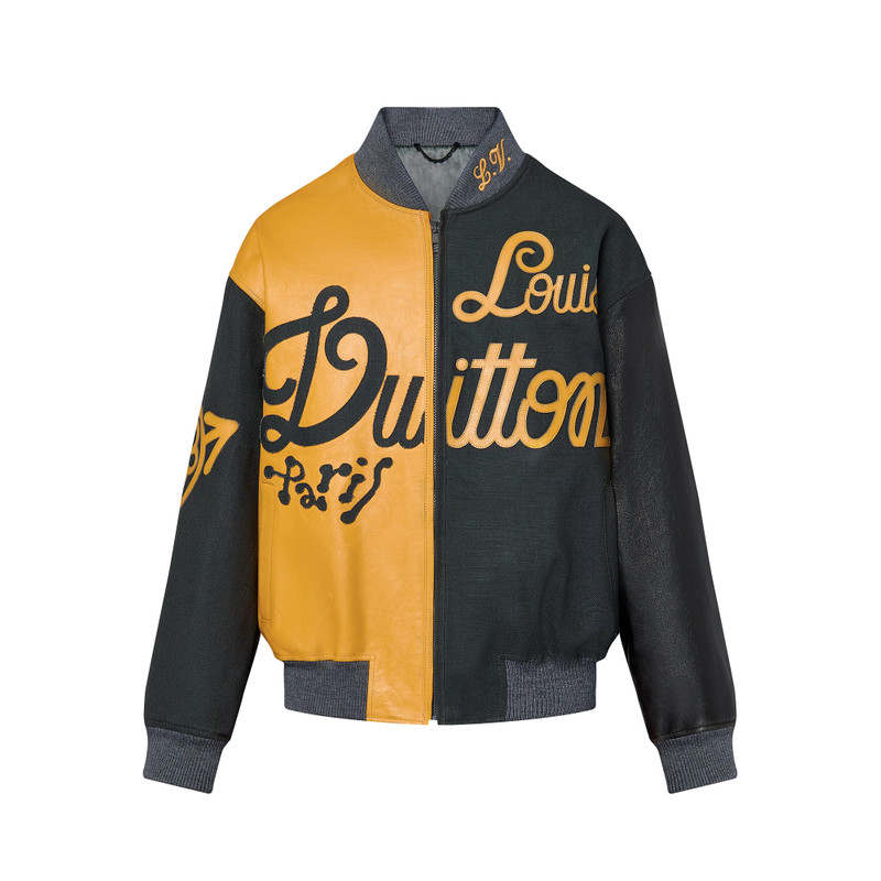 Mix Canvas Leather Bomber - 1