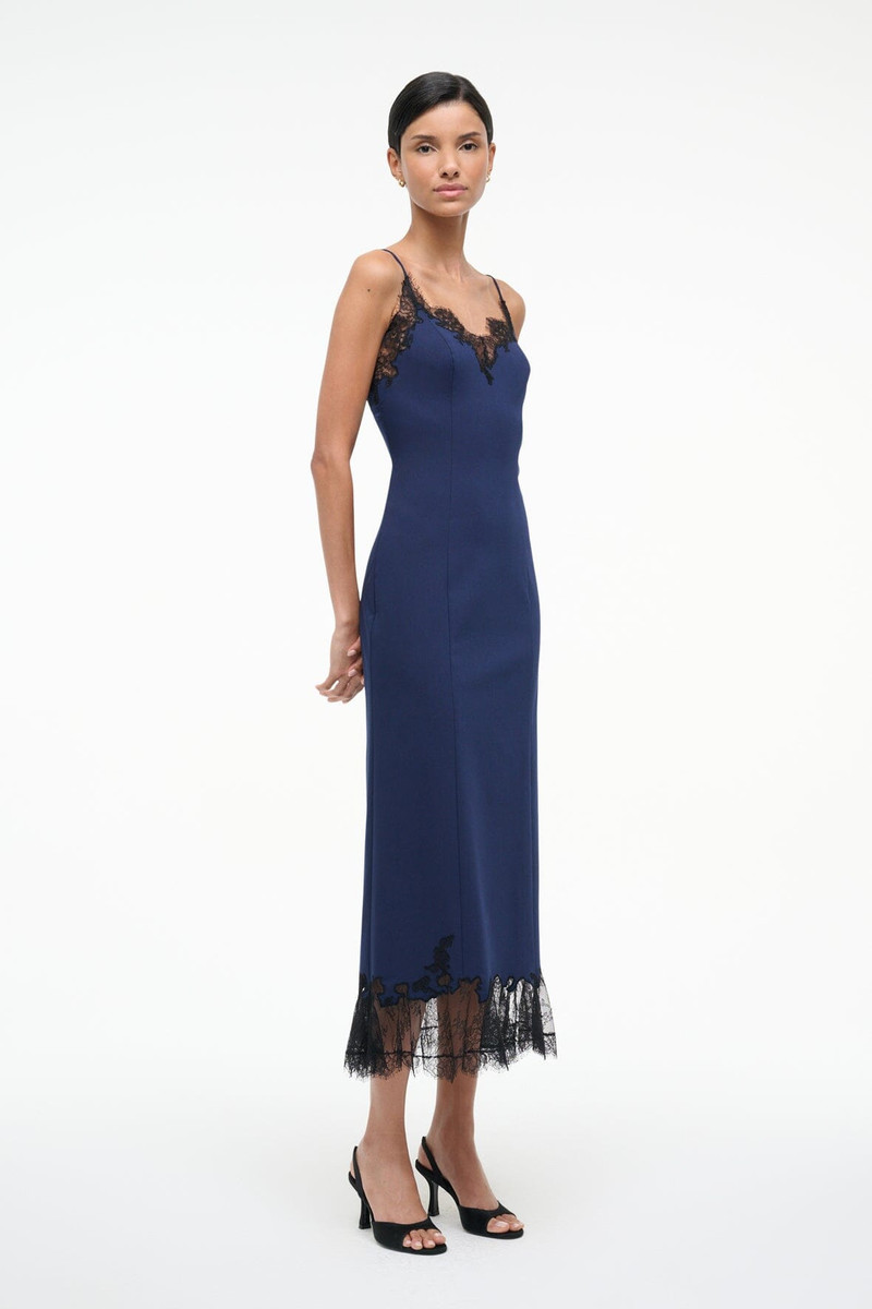 STAUD NADIA DRESS NAVY 3