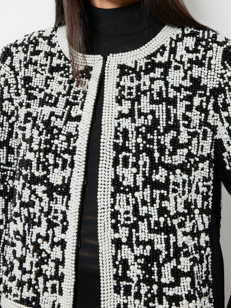 KIDMAN BOXY PEARL EMBELLISHED JACKET 5