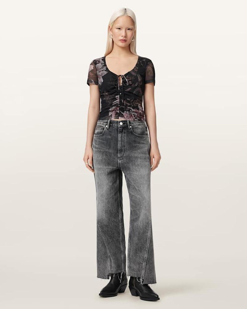 GABBY SLIM FIT FLORAL MESH TOP 4