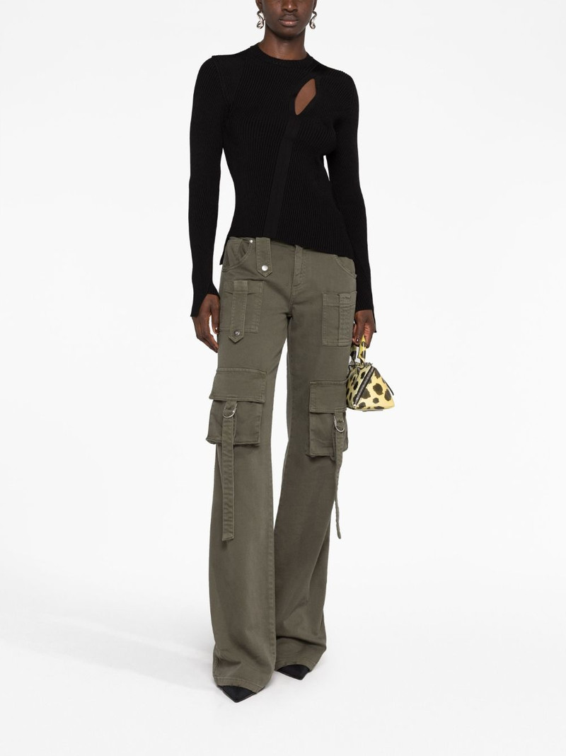 VERSACE cut-out-detailing asymmetric jumper outlook