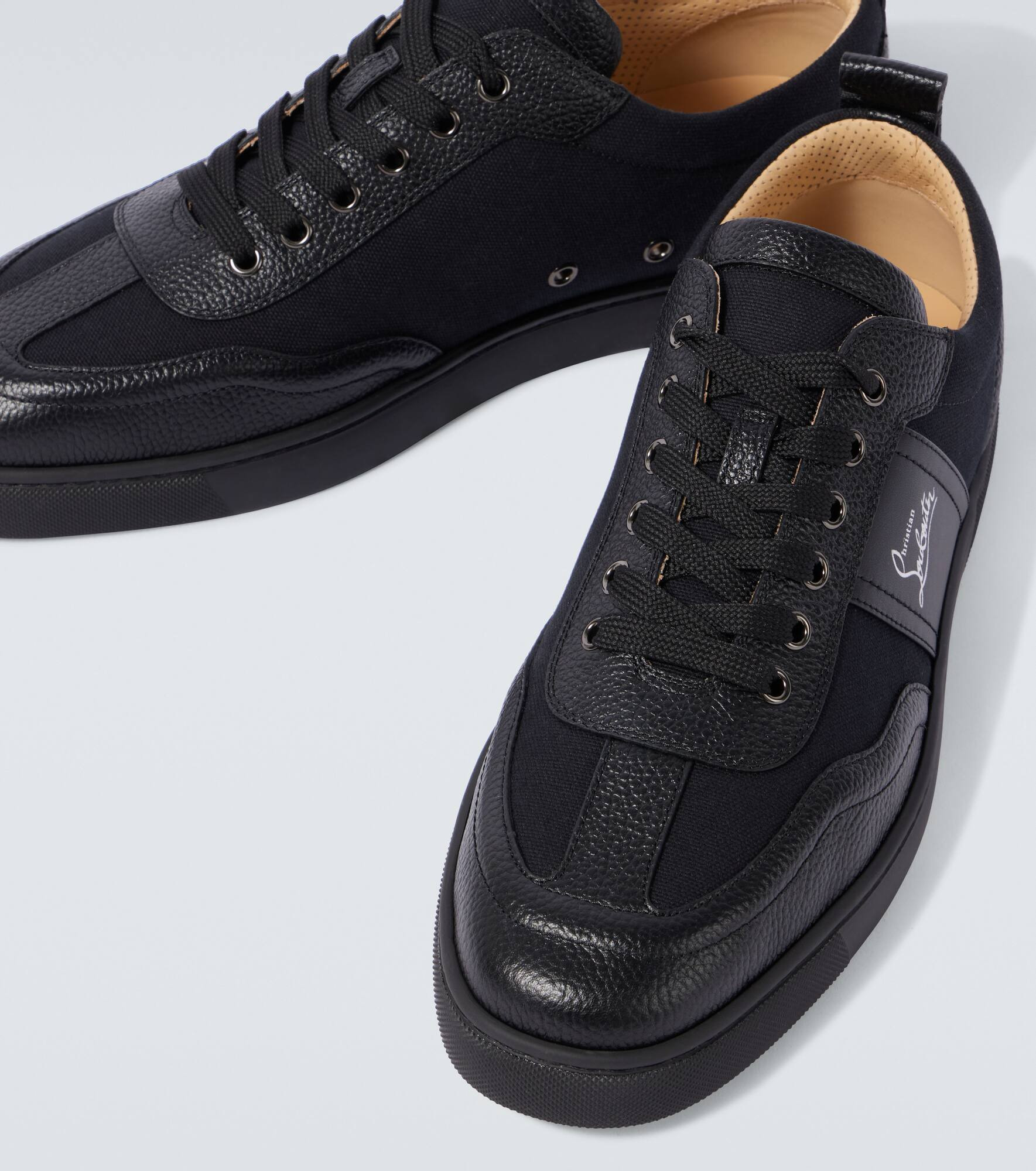 Retero logo leather sneakers - 3