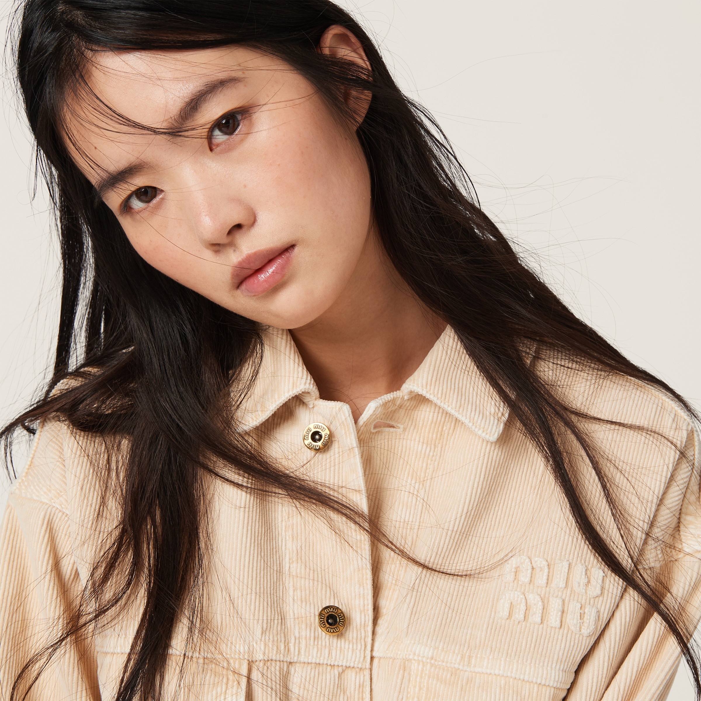 Garment-dyed velvet blouson jacket - 4
