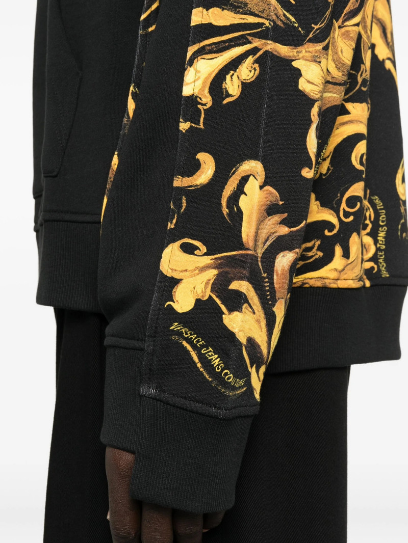 Versace Jeans Couture Baroque-print Panelled Hoodie 3