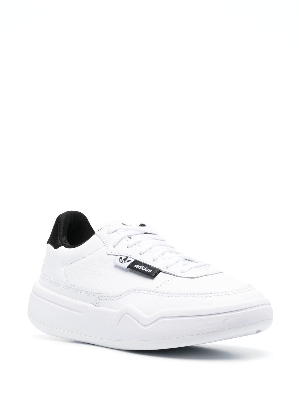 low-top chunky leather sneakers - 2