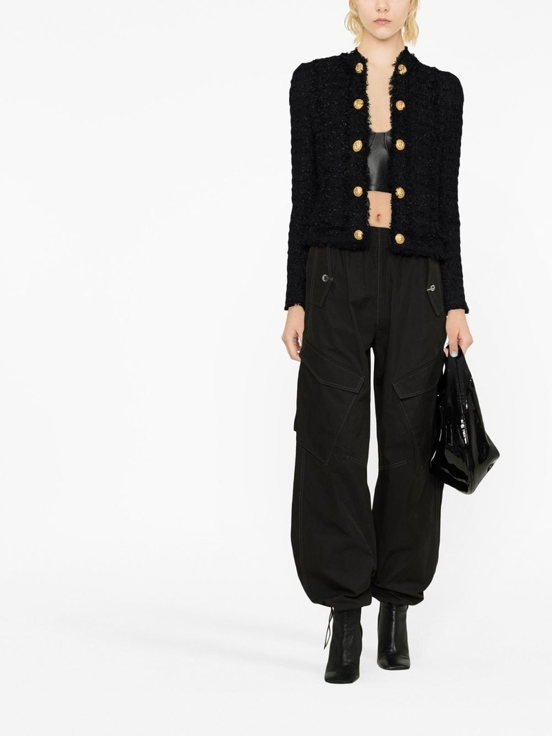 Balmain tweed button-fastening jacket outlook