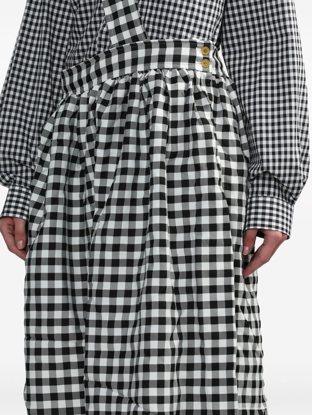 gingham-print midi skirt - 5