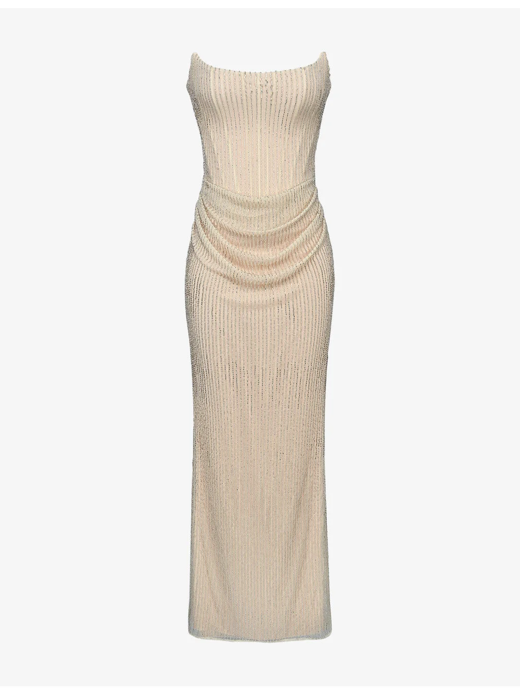 Arielle Bead-Embellished Mesh Bridal Gown - 1