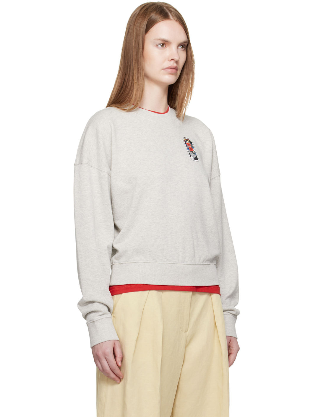 Gray Kenzo Paris 'KENZO City' Short Sweatshirt - 2